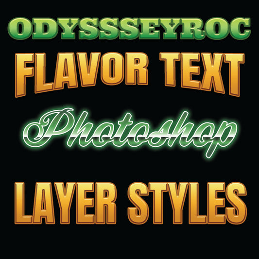 30 Flavor Text Photoshop Layer Style Presets
