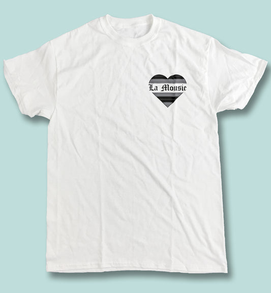 Personalized Name Striped Heart T-Shirt