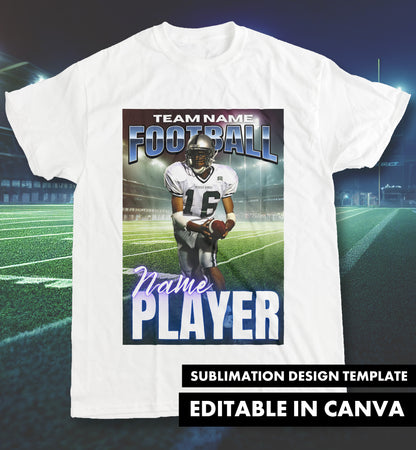 Stadium Deluxe Football Photo Sublimation Template, Editable in Canva